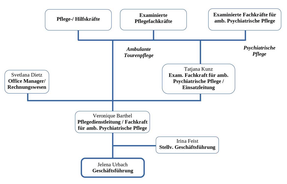 Organigramm ambulanter Pflegedienst Fortuna